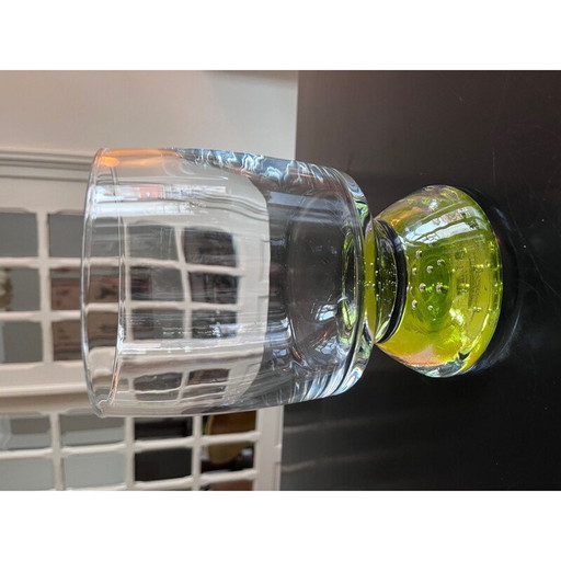 Vintage-Vase mit Blasenglasboden, 1970