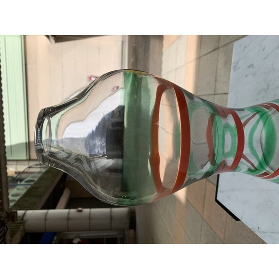 Image 1 of Carlo Moretti Vintage-Vase aus Muranoglas, 1980er Jahre