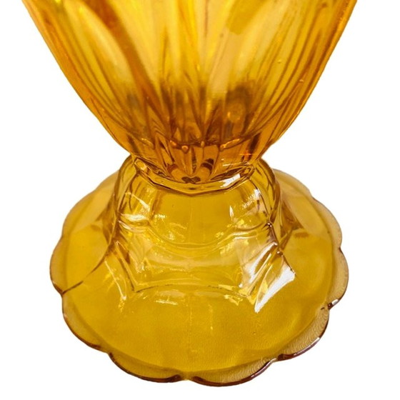 Image 1 of Artdeco Vase Braunglas 1930er Jahre