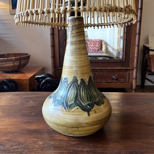 Dänisches Design Keramik Tischlampe Vintage