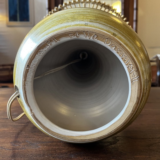 Image 1 of Dänisches Design Keramik Tischlampe Vintage