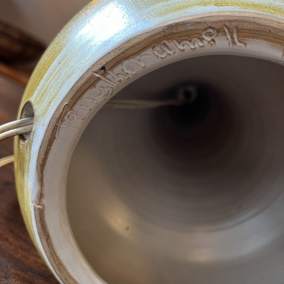 Image 1 of Dänisches Design Keramik Tischlampe Vintage