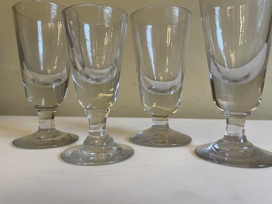 Image 1 of 4 X 19. Jahrhundert Glas Absinth Weingläser Französisch