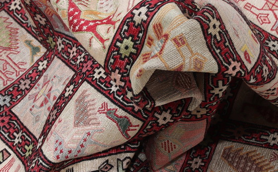 Image 1 of Verni Seiden Kelim Perserteppich - Ardebil Kelim Stil