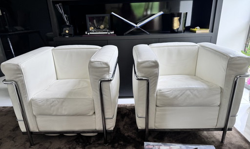 2x Corbusier LC2 Cassina Sessel