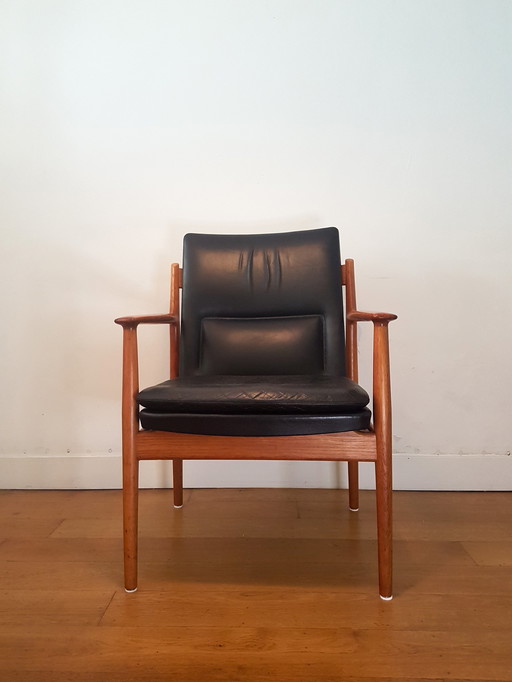 Vintage Arne Vodder 341 Sessel aus Teakholz und Leder