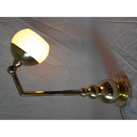 Image 1 of Modulare Art-Déco-Lampe aus Messing und Glas, 1930