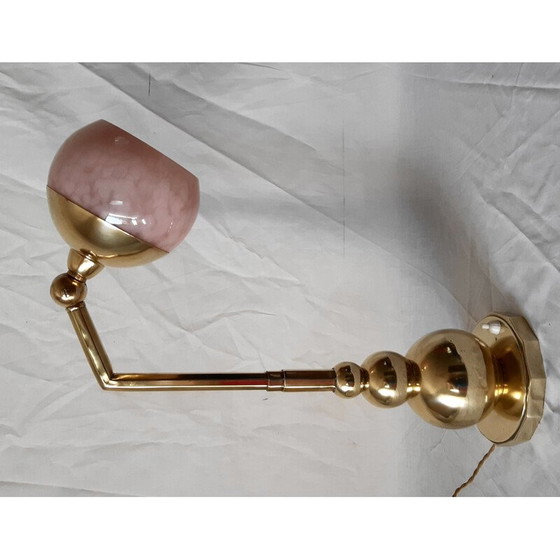 Image 1 of Modulare Art-Déco-Lampe aus Messing und Glas, 1930