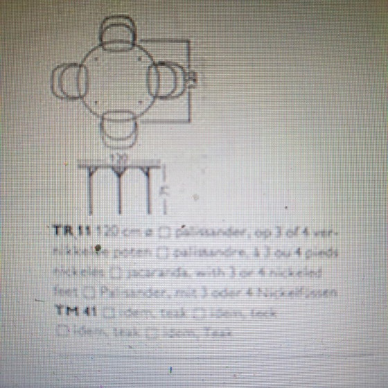 Image 1 of Runder Esstisch Modell TM41 für Pastoe, 1960er Jahre