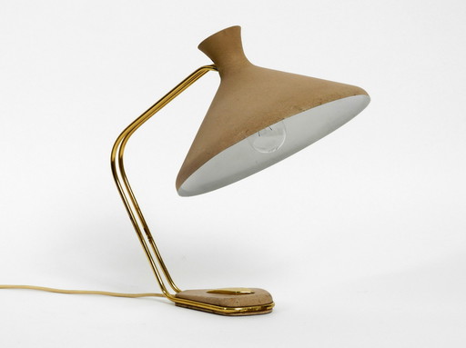 Außergewöhnliche große deutsche Mid Century Modern Messing und Metall Tischlampe