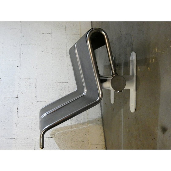 Image 1 of Vintage Flughafenbank aus Stahl und verchromtem Metall, 1970