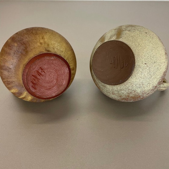 Image 1 of Paar Vasen aus fetter Lava-Keramik von Hartwig Heyne, Deutschland 1970er Jahre