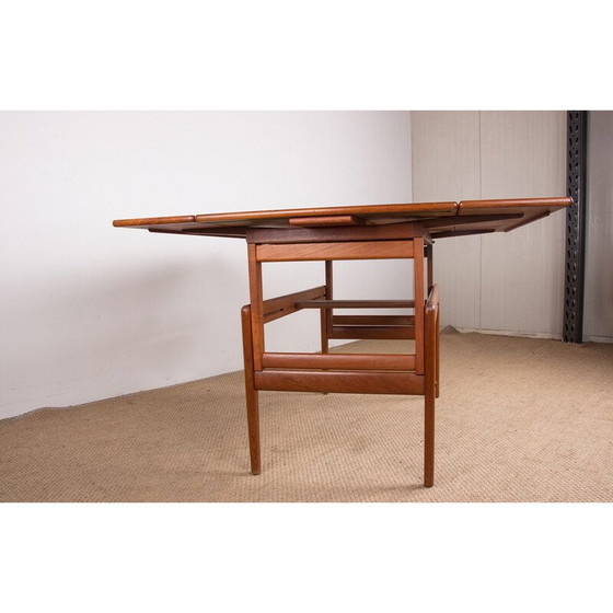 Image 1 of Ausziehbarer Teakholztisch von Kai Kristiansen für Danish Furnitures, Dänemark 1960