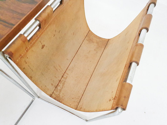 Image 1 of Mid-Century Mimiset aus Palisander und Leder von Brabantia, Niederlande 1950