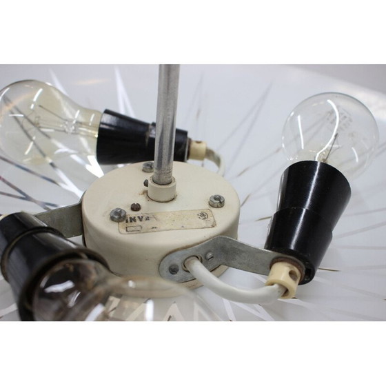 Image 1 of Vintage Aluminium-Glas-Anhänger Inva Litomerice, Tschechoslowakei 1970