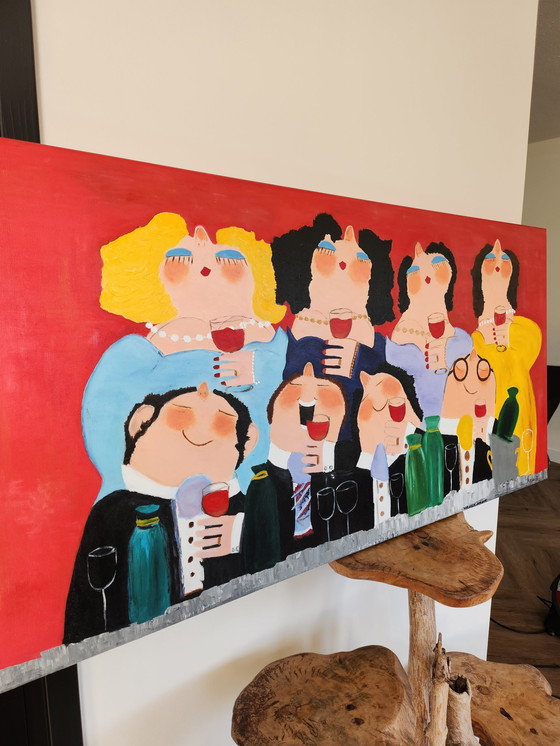 Image 1 of 1X Modernes Gemälde in hellen Farben