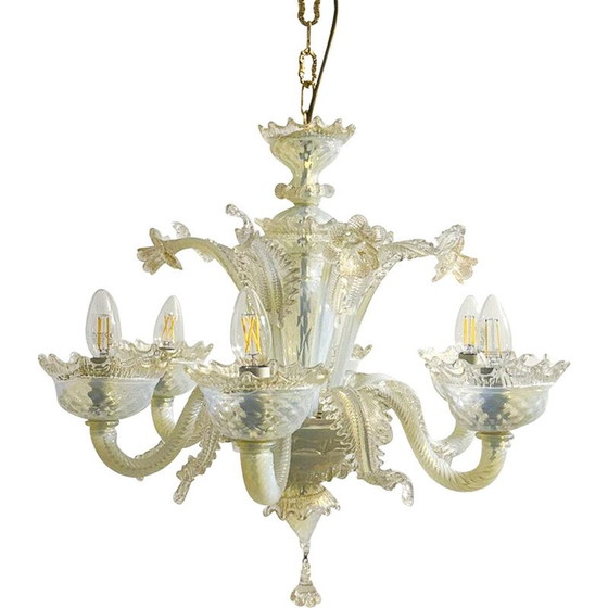 Image 1 of Vintage-Kronleuchter aus Muranoglas, Italien