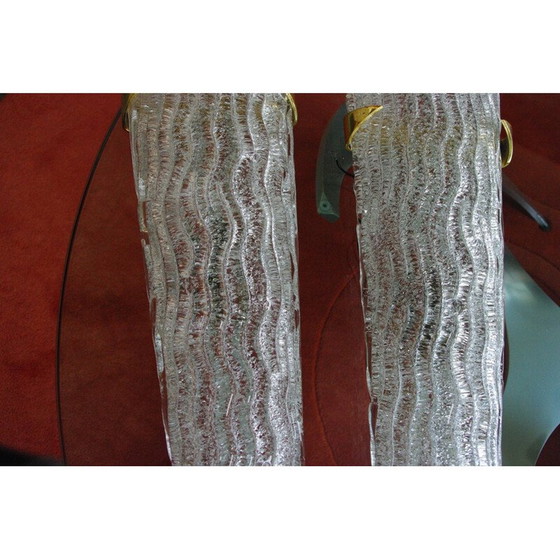 Image 1 of Paar Vintage-Wandleuchten aus Muranoglas