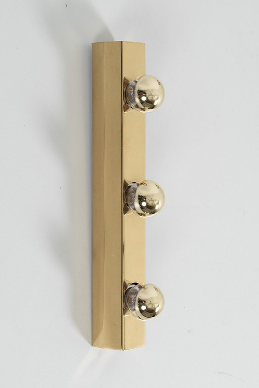 Spiegelleuchte aus Messing