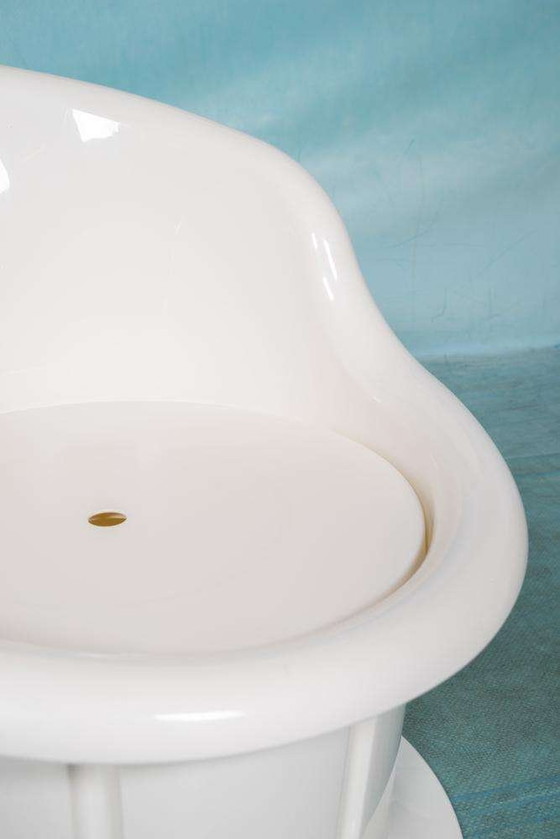 Image 1 of Weltraumzeitalter Eimerstuhl mit Stauraum, Ikea Popptorp Stuhl