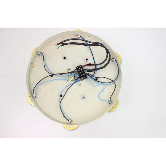 Image 1 of Vintage Deckenleuchte aus Glas und Metall von Napako, Tschechoslowakei 1970er Jahre