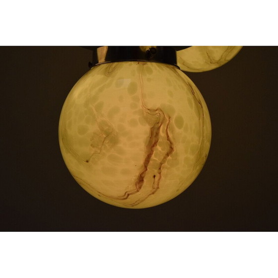 Image 1 of Vintage Art Deco Kronleuchter in Chrom und Metall, Tschechoslowakei 1930