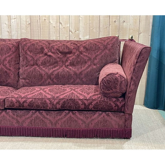 Image 1 of 5-Sitzer-Sofa aus rotem Samt, 1990