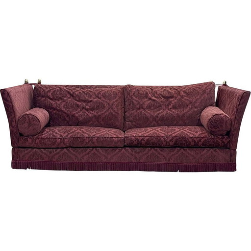 5-Sitzer-Sofa aus rotem Samt, 1990