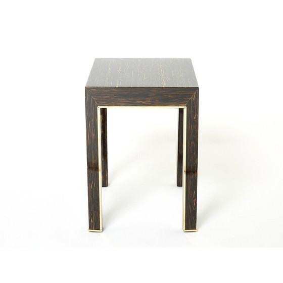 Image 1 of Ein Paar Beistelltische aus Palmenholz und Messing von Romeo Paris, 1970