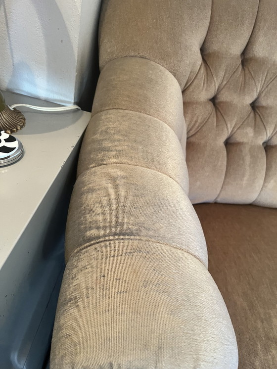 Image 1 of Gebogenes 3-Sitzer-Sofa aus Samt