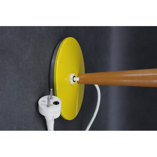 Gelbe Tischlampe von Kamenicky Senov, Tschechoslowakei 1970