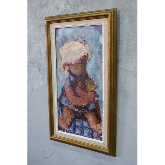 Image 1 of Modernes Ölgemälde auf Tafel von Eric Lo Ohlqvist, Schweden 1960