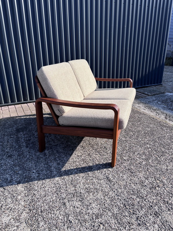 Image 1 of Vintage Teak Zweisitzer Dänisches Design