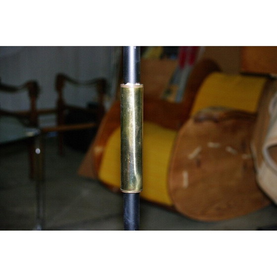 Image 1 of Vintage Stehleuchte mit Intarsien und Messing 1960er Jahre