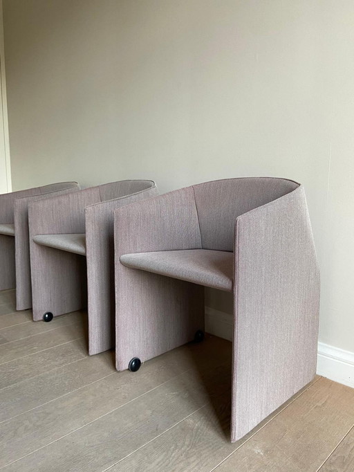 3er Set Tecno Plau Stühle - entworfen von Gabriele und Oscar Buratti