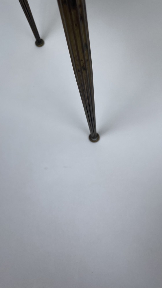 Image 1 of Vintage-Marmor-Beistelltisch auf Messingbeinen