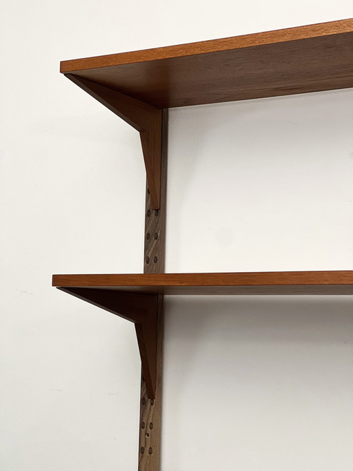 Vintage Poul Cadovius Teak Wood Wall Unit, Royal System Shelf