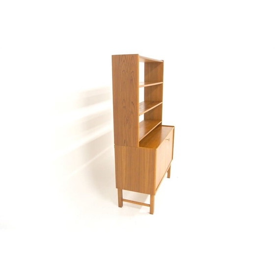 Image 1 of Skandinavisches Vintage-Bücherregal aus Teakholz von Tibro, Schweden 1960