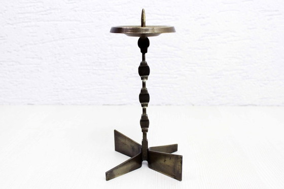 Image 1 of Brutalistischer Kerzenleuchter aus Bronze 1960