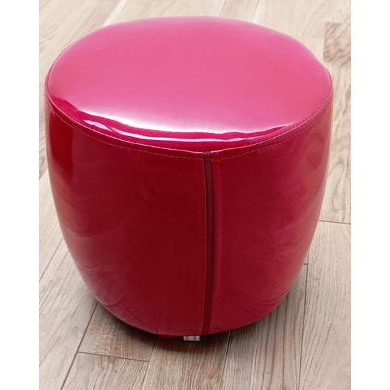 Image 1 of Vintage Glänzender roter Hocker