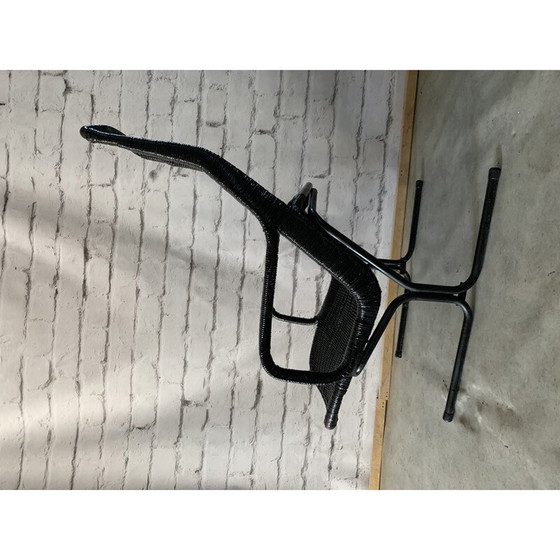 Image 1 of Vintage 514 C Sessel aus Rattan und Stahl von Dirk Van Sliedregt für Gebroeders Jonkers Noordwolde, 1960