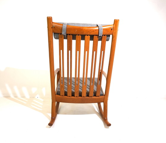 Image 1 of Hans Olsen Schaukelstuhl aus Teakholz für Juul Kristensen