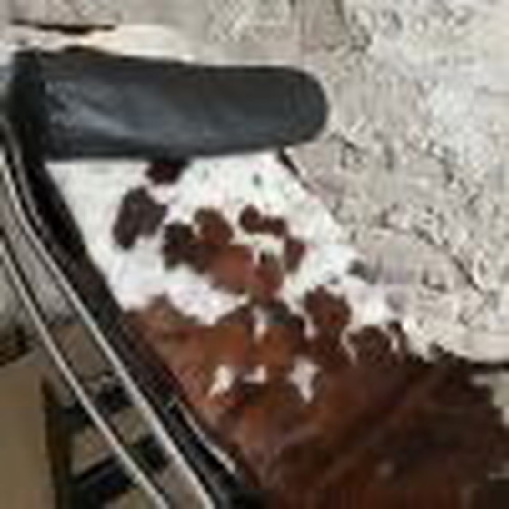 Image 1 of Lounge Chair von Cassina in Chrom mit schwarzem Ponyfell