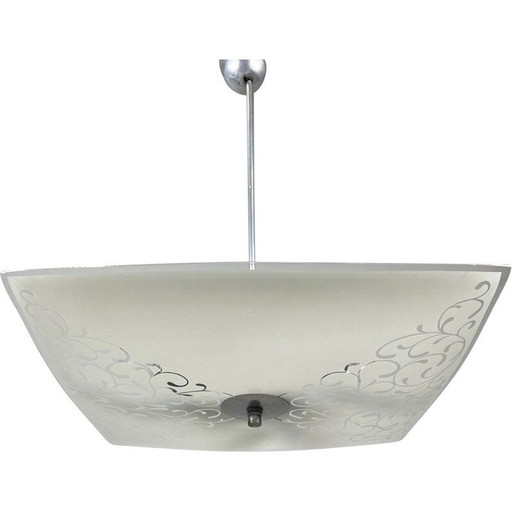 Hängeleuchte aus Glas von Napako, Tschechoslowakei 1960