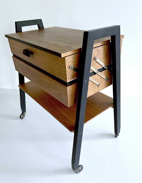 Image 1 of Mid Century Aufbewahrungsbox auf Rädern