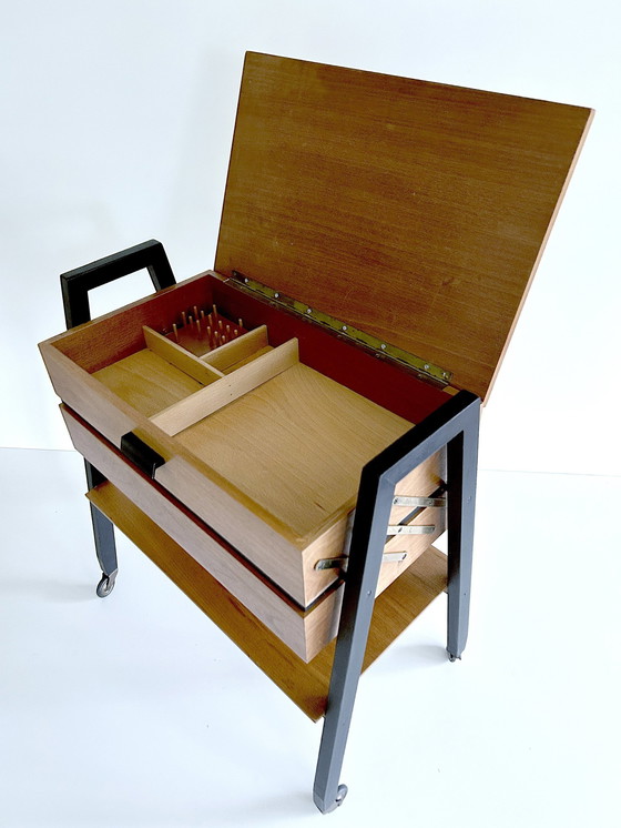 Image 1 of Mid Century Aufbewahrungsbox auf Rädern