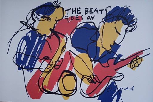 Herman Brood -- The Beat Goes On (Auf Leinwand).