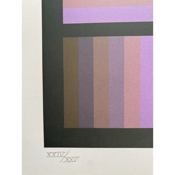 Image 1 of Klassische Fotolithografie "Hommage an Vasarely" von Jim Bird für Poligrafa, Barcelona 1970