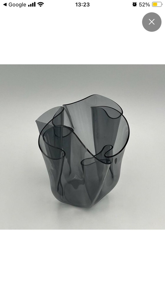 Image 1 of Fazzoletto-Vase von Luigi Massoni für Guzzini, 1970er Jahre