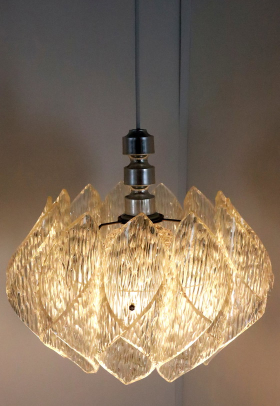 Image 1 of Frosted Ice kokerlamp - jaren 60 design "Friesoyte"